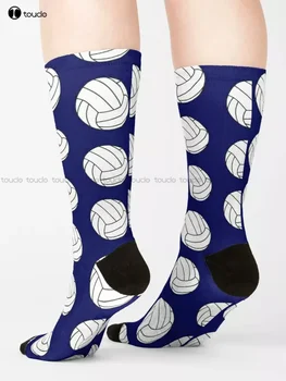 Чорапи с волейбольным модел (версия 1), Персонализирани, обичай Унисекс Чорапи за възрастни, юноши, младежи, дигитален печат 360 °, подарък градинска дрехи по поръчка Изображение 2