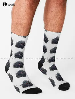 Чорапи с дредами за кученца от Унгарския Куршуми, Мъжки Бели Чорапи с Дигитален Печат 360 ° Персонализирани Потребителски Унисекс Чорапи за възрастни, Юноши и младежи Изображение 2