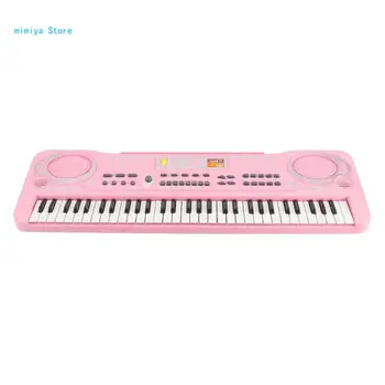 Электроклавишное пиано с 61 клавиша, богат на функции преносима музикална клавиатура за пиано Изображение 2