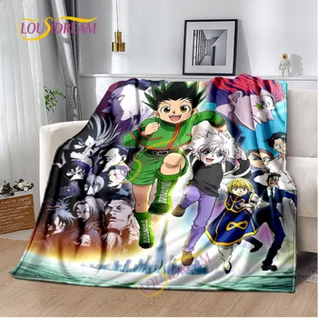 Японската манга HUNTER X HUNTER Одеяло с 3D-принтом, калъф за домашно дивана, Тънки Кърпи, Офис одеало за спане, Ежедневното одеяло